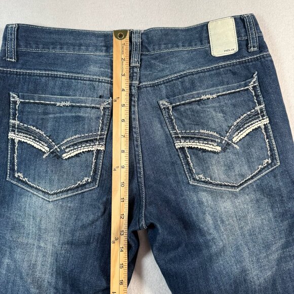 Helix Jeans Mens 32 Blue Straight Leg Mid Rise Dark Wash - Picture 8 of 10